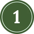 Number one in green circle